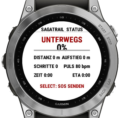 SagaTrail auf Garmin