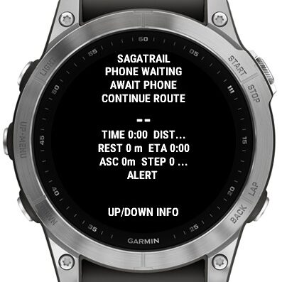 SagaTrail auf garmin